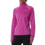 Bluzy sportowe damskie - Bluza New Balance WT13269MP2 - różowa - miniaturka - grafika 1