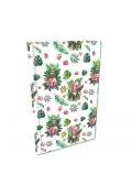 Szkolne artykuły papiernicze - Bee-bee Notes A5 Soft Touch kratka 80g Leniwce girls - miniaturka - grafika 1