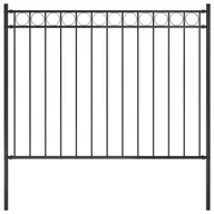 Ogrodzenia - VidaXL Panel ogrodzeniowy, stalowy, 1,7 x 1 m, czarny 146313 - miniaturka - grafika 1