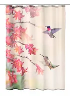 Zasłony prysznicowe - Kleine Wolke Kolibri Tekstylna Zasłona prysznicowa fotodruk 180x200 cm - miniaturka - grafika 1