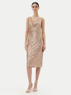 Sukienki - Rinascimento Sukienka koktajlowa CFC0123778003 Złoty Regular Fit - miniaturka - grafika 1