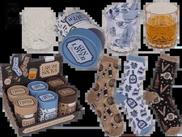 Zestaw prezentowy szklanka i skarpetki - zabawny prezent z alkoholem