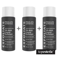 Zestawy kosmetyków damskich - Paulas Choice Paulas Choice Skin Perfecting 2% BHA Liquid x 3 ZESTAW Płyn złuszczający z 2% kwasem salicylowym 30 ml x 3 szt - miniaturka - grafika 1