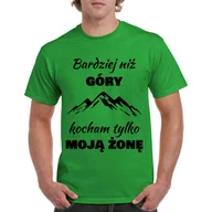 Koszulki męskie - Bardziej niż góry kocham tylko moją żonę - koszulka męska - miniaturka - grafika 1