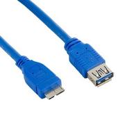 Kable USB - 4World Kabel USB 3.0 AF- Micro BM0.5 mniebieski 08968 - miniaturka - grafika 1