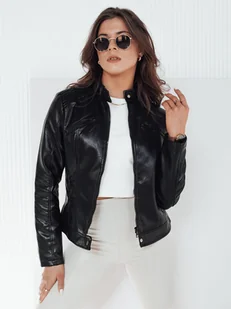 Kurtka skórzana damska KLIROS czarna Dstreet TY4159-S - Moda i Uroda OUTLET - miniaturka - grafika 1