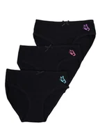 Majtki damskie - Figi majtki dziewczęce bawełniane motylki czarne 3PAK 146-152 YOCLUB - miniaturka - grafika 1
