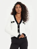 Swetry damskie - Morgan Kardigan 242-MOGUIN Biały Regular Fit - miniaturka - grafika 1