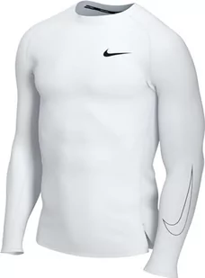 Nike Mens M NP DF Tight TOP LS bluza, biały/czarny/czarny, 3XL-T - Bluzy damskie - miniaturka - grafika 1