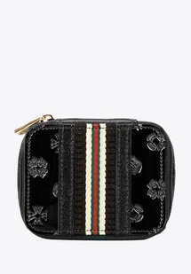 Kosmetyczka z lakierowanej skóry tłoczonej w monogram z tasiemką - Etui na klucze - miniaturka - grafika 1