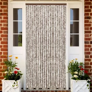 vidaXL Zasłona przeciwko owadom, kolor taupe i biel, 90x220 cm, szenil vidaXL - Akcesoria do okien - miniaturka - grafika 1