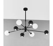 Lampy sufitowe - Jupiter 1998 - Żyrandol MOKA 4xGU10/10W/230V + 4xG9/10W/230V czarny/biały - miniaturka - grafika 1