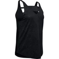 Koszulki sportowe damskie - Damski podkoszulek Under Armour  Perpetual Tank Jacquart-BLK XS - miniaturka - grafika 1
