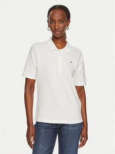 Tommy Hilfiger Polo 1985 WW0WW43224 Écru Regular Fit - Koszulki i topy damskie - miniaturka - grafika 1