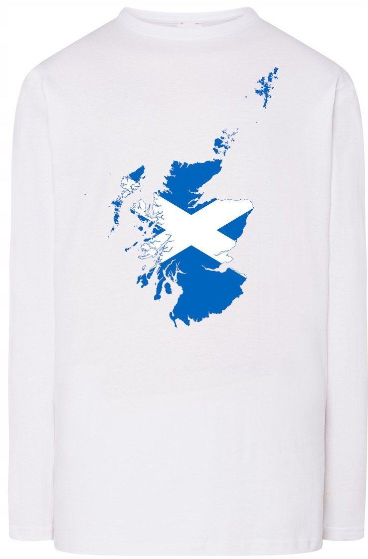 Szkocja Męska Modna Bluza Longsleeve Nadruk R.4XL