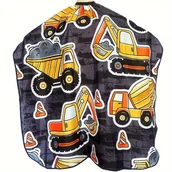 Peleryny fryzjerskie - TEMU 1 szt. Fartuch fryzjerski z uroczym wzorem ekskawatora - Regulowany dekolt, Wytrzymały fartuch dla stylizatorów do domu i salonu, Akcesoria dla - miniaturka - grafika 1