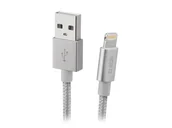Kable - SBS USB - Lightning, 1m, Srebrny | - miniaturka - grafika 1