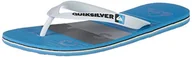 Klapki i japonki męskie - Quiksilver Męskie klapki Molokai Word Block Flops for Men, White Grey Blue, 40 EU - miniaturka - grafika 1