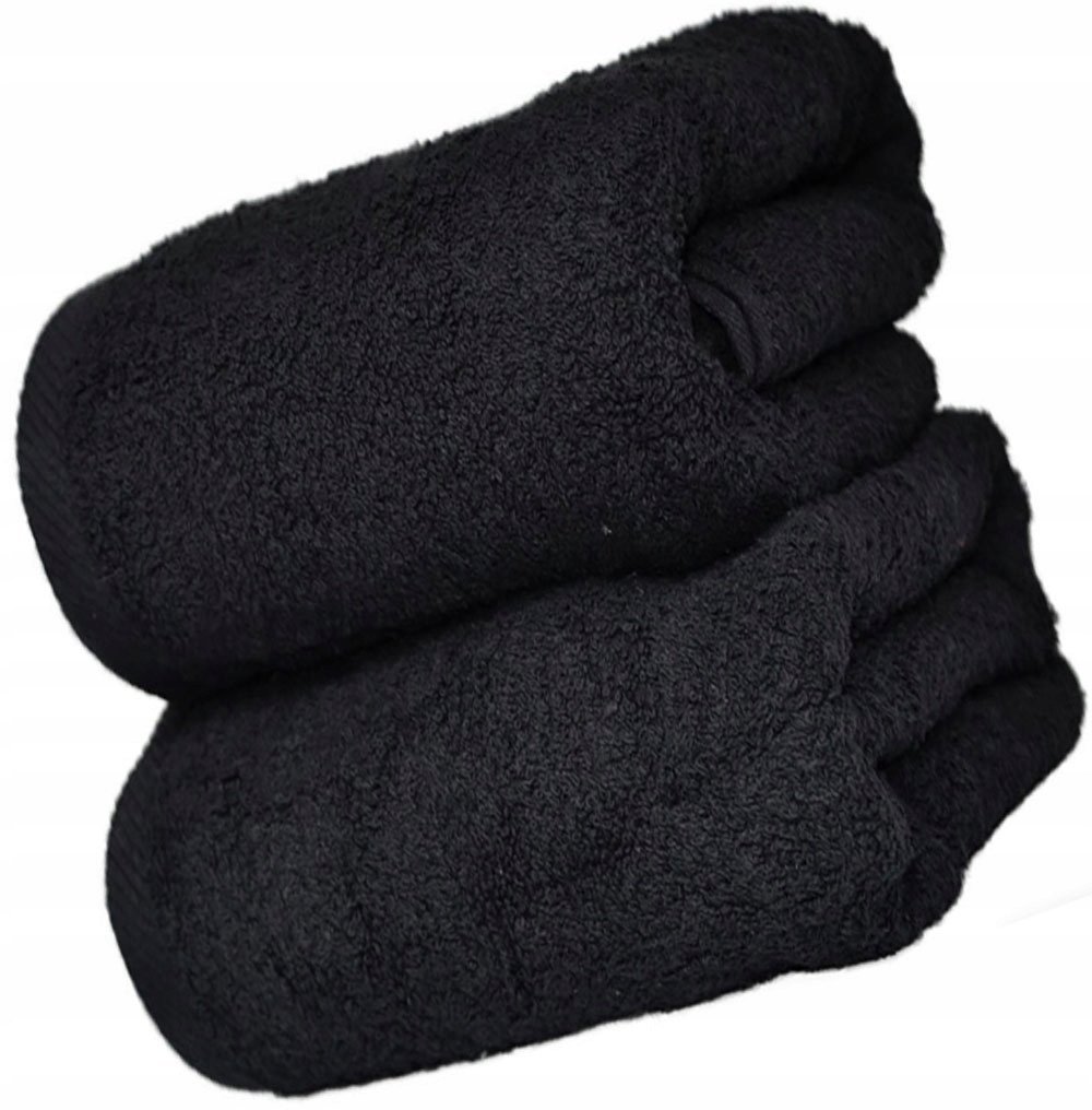 RĘCZNIK FROTTE KĄPIELOWY 70x140 PUSZYSTY MIĘKKI ZAWIESZKA 500g Czarny