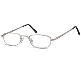 Oprawki korekcyjne zerówki okulary metalowe z uchwytem 784D srebrne - Okulary korekcyjne, oprawki, szkła - miniaturka - grafika 1