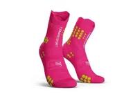 Skarpetki sportowe męskie - COMPRESSPORT Skarpetki do biegania trailowe ProRacing Socks v3.0 różowe - miniaturka - grafika 1