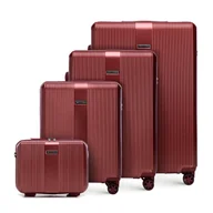 Walizki - Komplet walizek z polikarbonu burgund - miniaturka - grafika 1