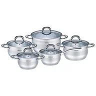 Zestawy garnków i patelni - Kinghoff Garnki Stalowe Silver 10 ele [KH-1096] KH-1096 - miniaturka - grafika 1
