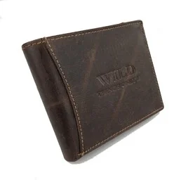 Portfel Męski Skórzany WILD Skóra Licowa Duży Poziomy Bez Zapięcia De Luxe 5453 12 x 9,5 x 2 [cm] - Portfele - miniaturka - grafika 1