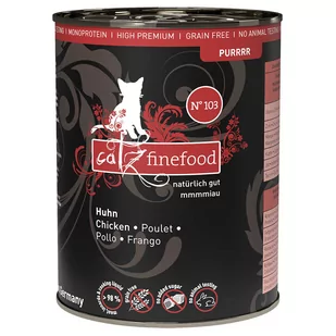 Catz Finefood Purrrr w puszkach, 6 x 400 g / 375 g - No. 103, kurczak (6 x 400 g) - Mokra karma dla kotów - miniaturka - grafika 1
