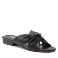 Klapki i japonki damskie - Dune Klapki LONDON - Lantana 0079504510047484 Black/Leather - miniaturka - grafika 1