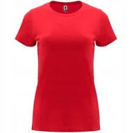 Koszulki i topy damskie - Koszulka damska T-shirt damski Bawełniany ROLY Capri CA6683 RED M - miniaturka - grafika 1