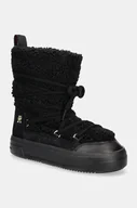 Śniegowce damskie - Tommy Hilfiger śniegowce LACE-UP FAUX SHEARLING SNOWBOOT kolor czarny FW0FW08252 - miniaturka - grafika 1