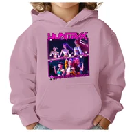 Bluzy dla dziewczynek - BLUZA DZIECIĘCA KPOP DEMON HUNTERS HUNTRIX 104 Z KAPTUREM BAWEŁNIANA - miniaturka - grafika 1