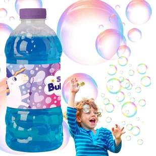 Duży Płyn Bańki Mydlane Jednorożce Dla Dzieci Tworzenie Baniek 1000ml - Bańki mydlane - miniaturka - grafika 1