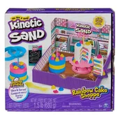Masy plastyczne - Kinetic Sand Piasek kinetyczny Rainbow Cake Shoppe Zestaw Ciastkarnia Cukiernia Torty Ciasta + akcesoria - miniaturka - grafika 1