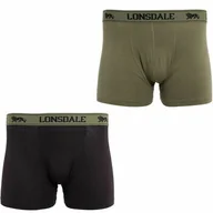 Majtki męskie - Lonsdale trunki męskie 2 sztuki czarne / khaki, Rozmiar L - miniaturka - grafika 1