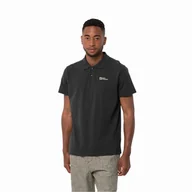 Koszulki męskie - Koszulka polo męska Jack Wolfskin ESSENTIAL POLO M black - M - miniaturka - grafika 1