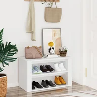 Szafki na buty - Lumarko Półka na buty, biała, 75x35x45 cm - miniaturka - grafika 1
