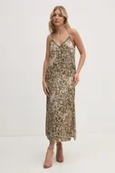Sukienki - Pepe Jeans sukienka PETALY kolor zielony maxi prosta PL953620 - miniaturka - grafika 1
