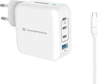 Ładowarki samochodowe - Ładowarka Conceptronic CONCEPTRONIC Ladegerät 4Port 100W,3xUSB-C,1xUSB-A 1.5m ws - miniaturka - grafika 1