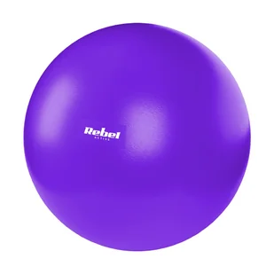 Mini piłka gimnastyczna do pilates rehabilitacyjna 25cm z pompką ręczną, kolor fioletowy, REBEL ACTIVE - Piłka nożna - miniaturka - grafika 1