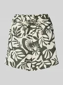 Spodenki damskie - Szorty lniane o luźnym kroju z mieszanki wiskozy i bawełny model ‘JAKIRI’ - miniaturka - grafika 1