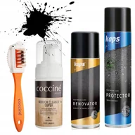 Środki do obuwia i ubrań - Zestaw Pfc Free 400 Ml+Renov Black (118) 200 Ml - Kaps + Szczotka + Pianka Coccine - miniaturka - grafika 1