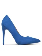 Czółenka - DeeZee Szpilki DZ0023 Niebieski - miniaturka - grafika 1