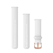 Akcesoria do zegarków - Garmin QuickFit silikon 20 mm (biały-różowy) - miniaturka - grafika 1