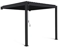 Kratki i pergole - Pergola ścienna ogrodowa na taras 3x3 Premium Wall Anthracite - Gutroof - miniaturka - grafika 1