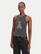 Koszulki i topy damskie - Patrizia Pepe Top 8M1768/J373-S763 Szary Slim Fit - miniaturka - grafika 1