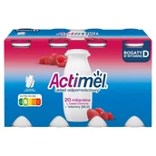 Kefiry, jogurty, maślanki - Danone - Actimel L.casei z witaminami B6 i D malinowy - miniaturka - grafika 1