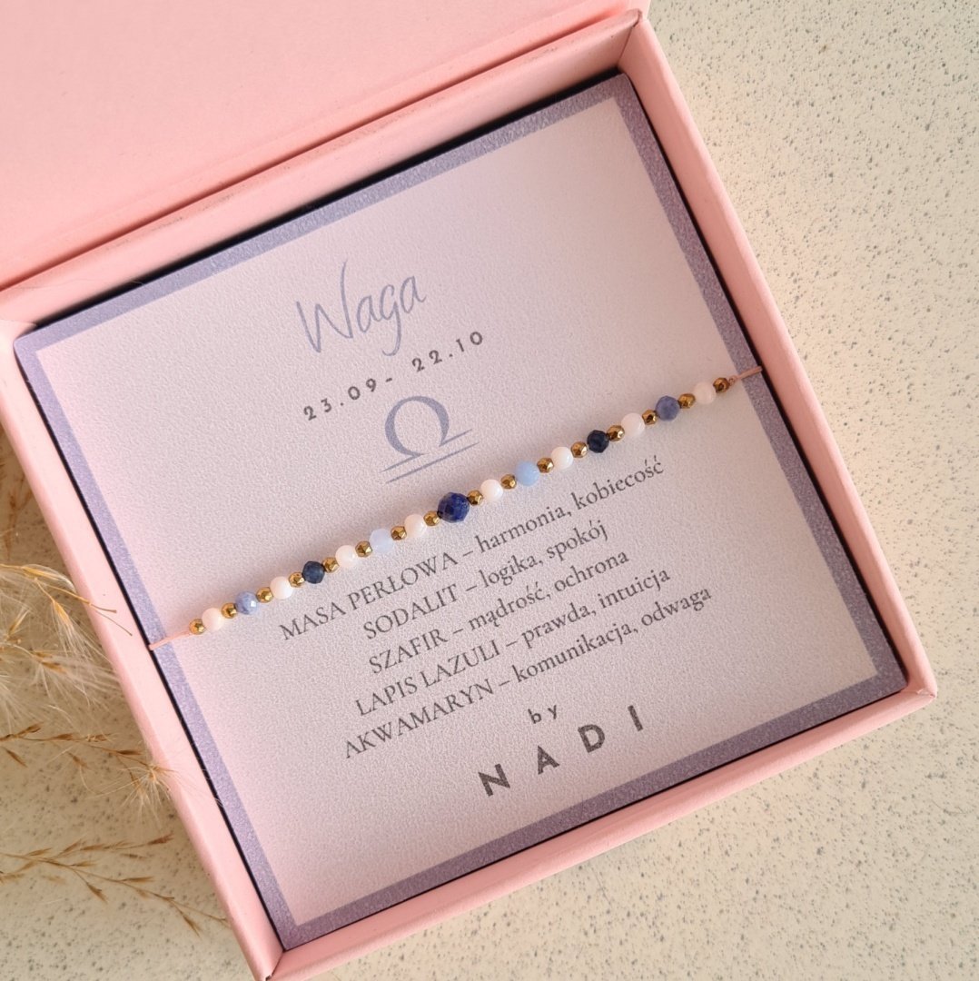 Bransoletka znak zodiaku WAGA No2 - byNADI