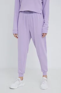 Piżamy damskie - Calvin Klein Underwear Underwear spodnie piżamowe damskie kolor fioletowy - grafika 1